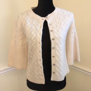 Angora Cableknit Cardigan